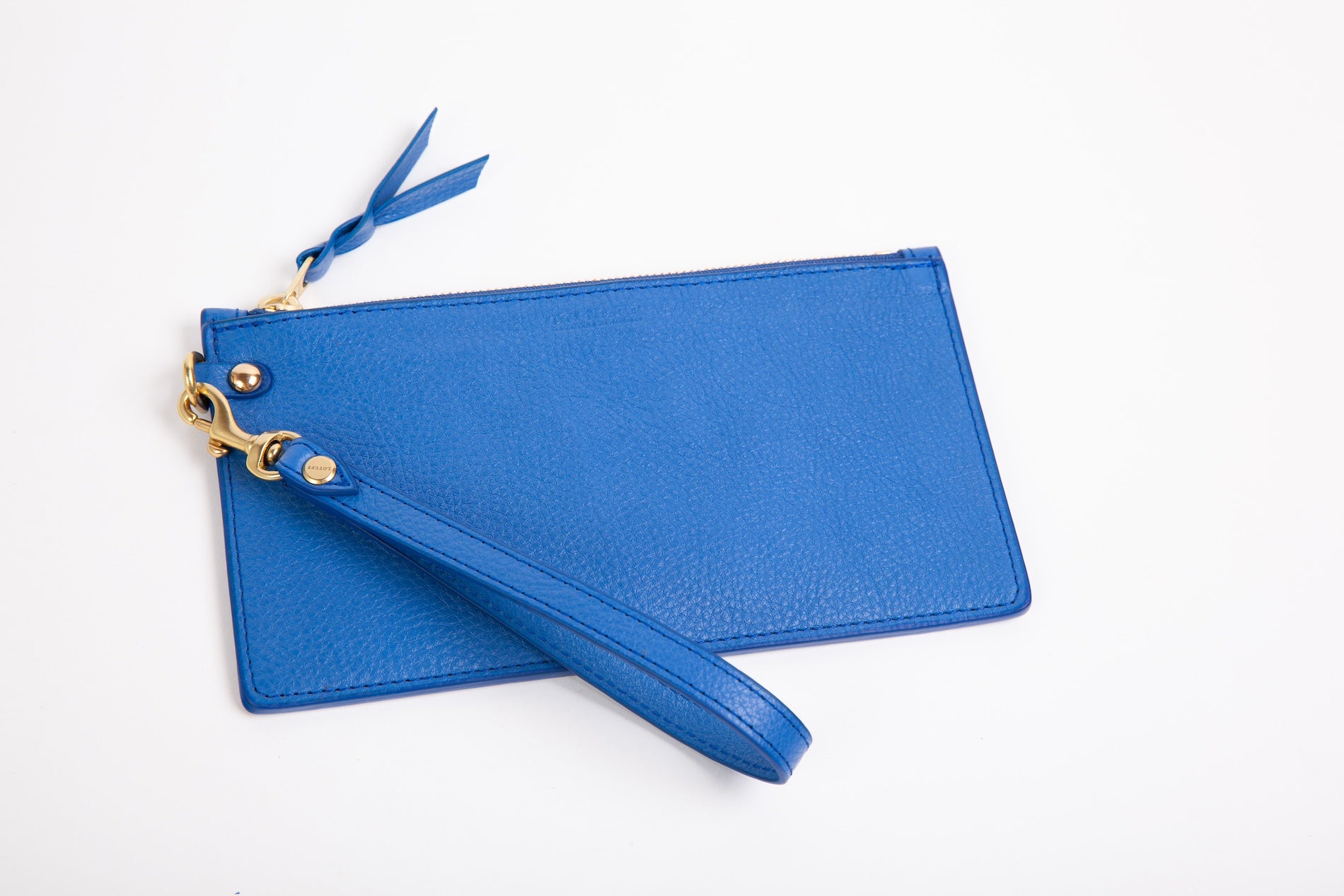 Leather Wristlet Wallet Electric Blue
