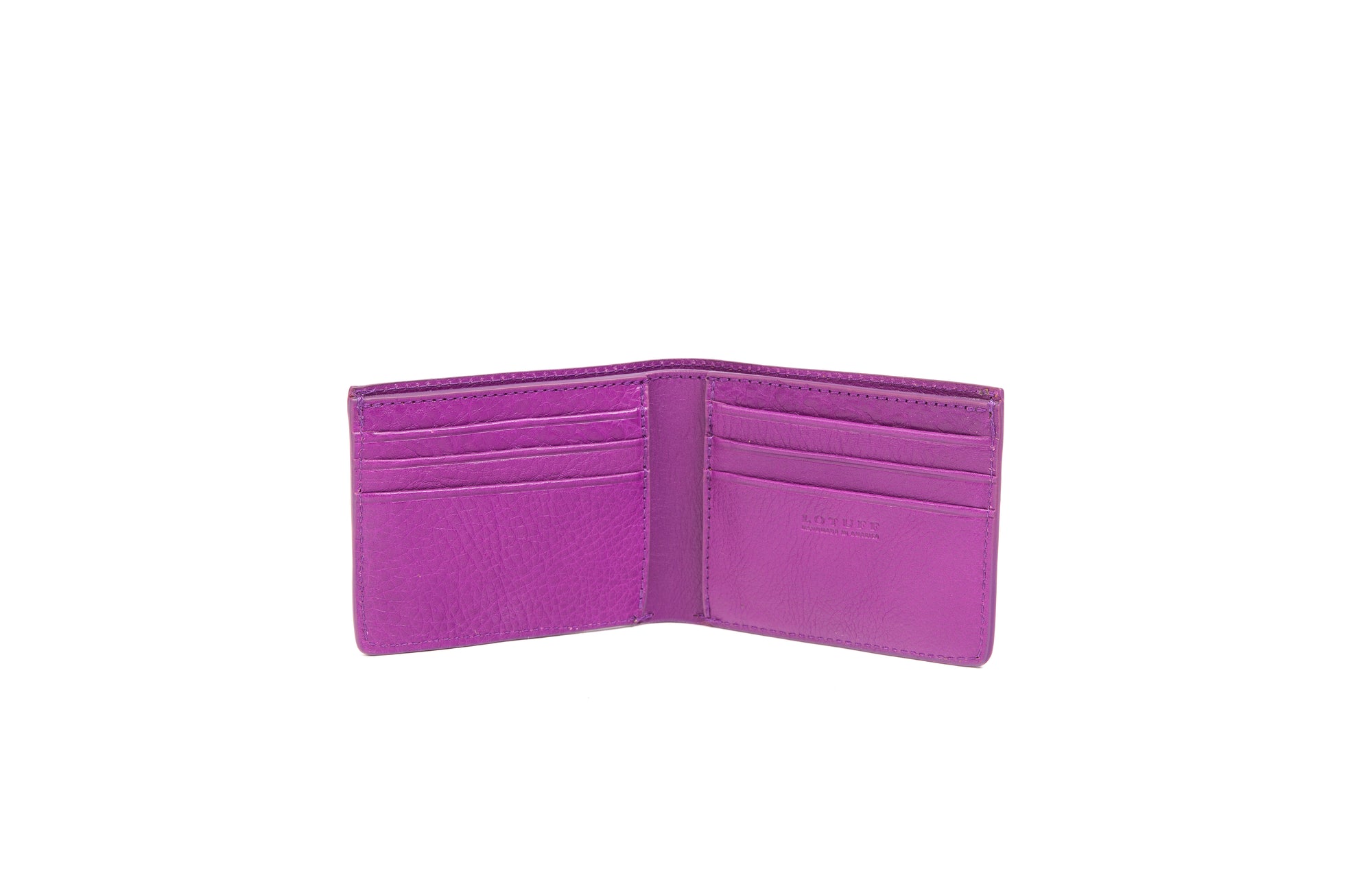Leather Bifold Wallet Orchid