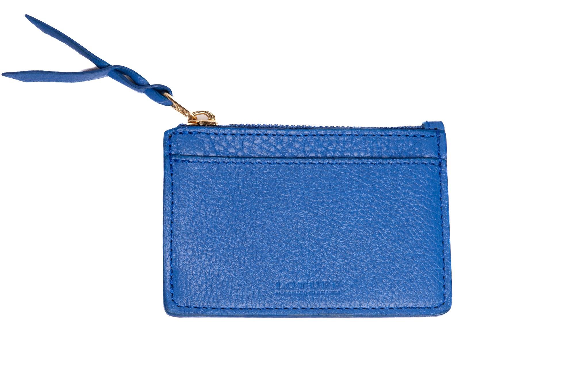 Zipper Credit Card Wallet Electric Blue