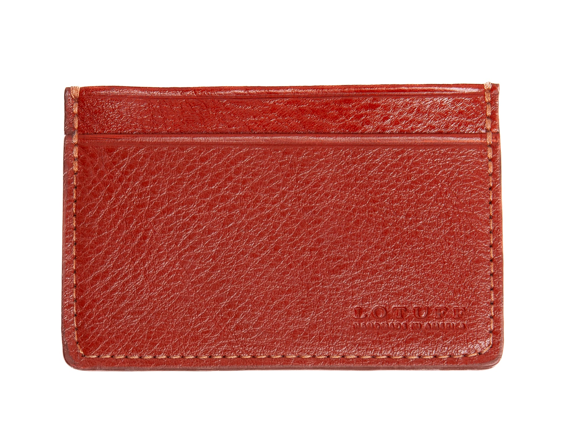 Leather Credit Card Wallet Saddle Tan