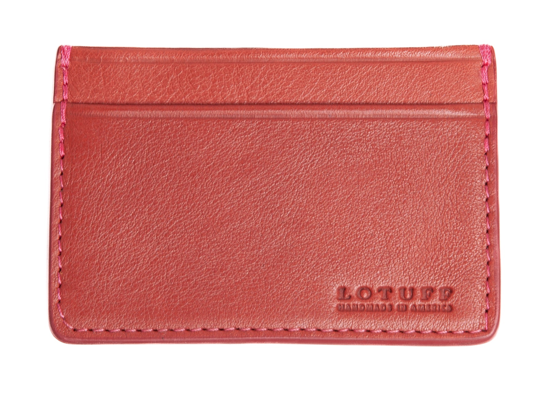 Leather Credit Card Wallet Rosewood