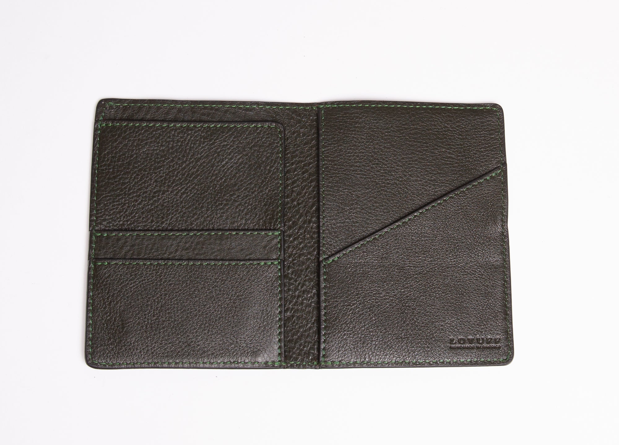 Leather Passport Wallet Green