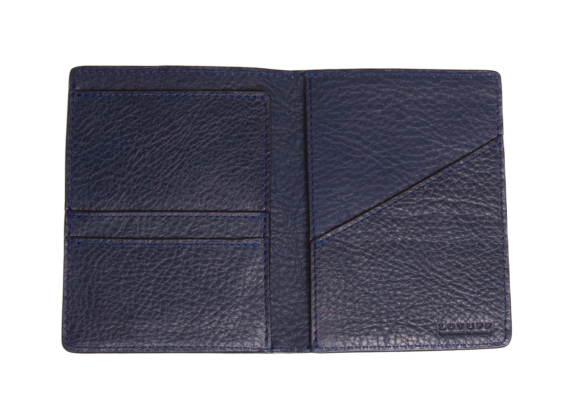 Leather Passport Wallet Indigo