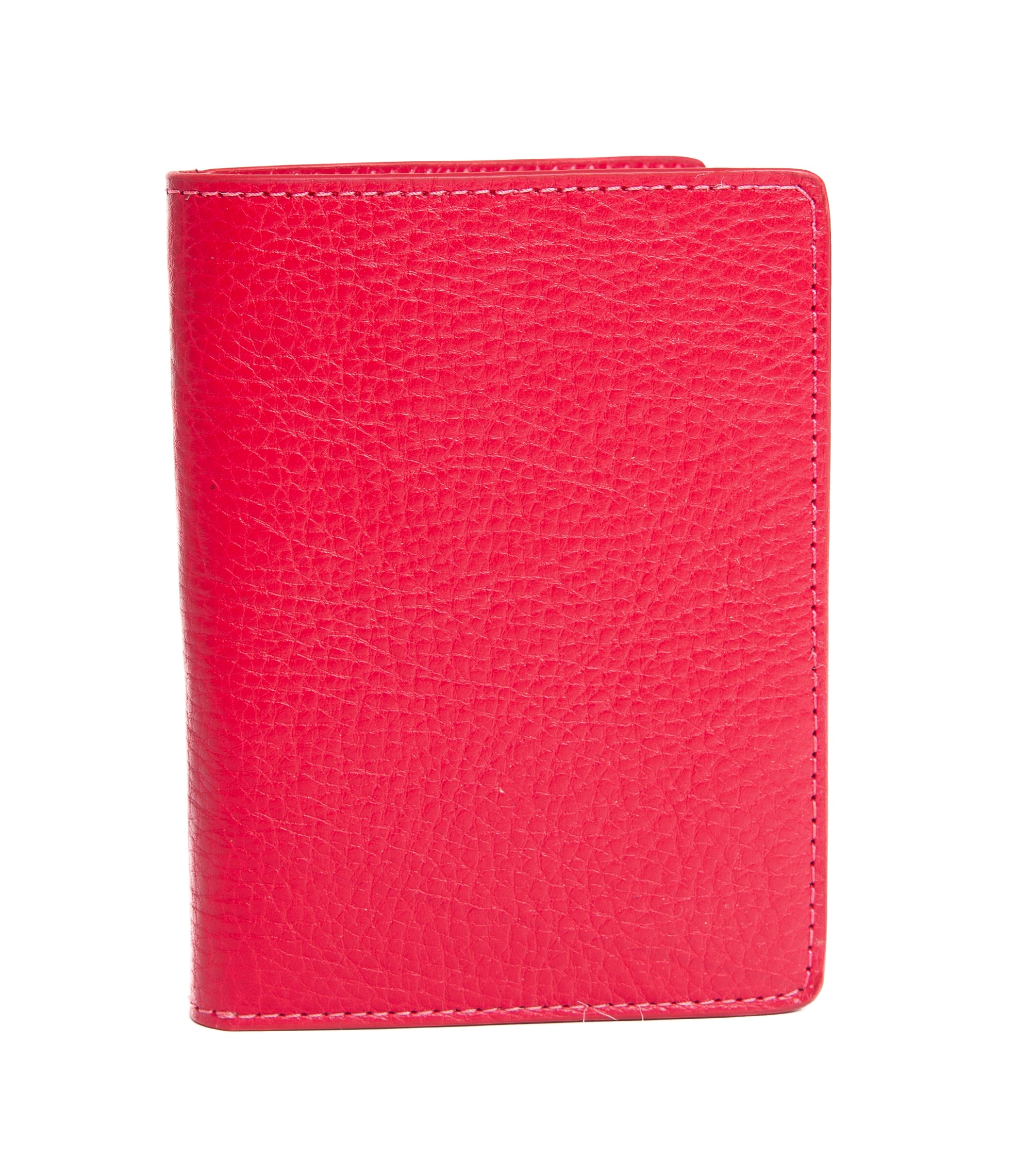 Leather Passport Wallet Raspberry
