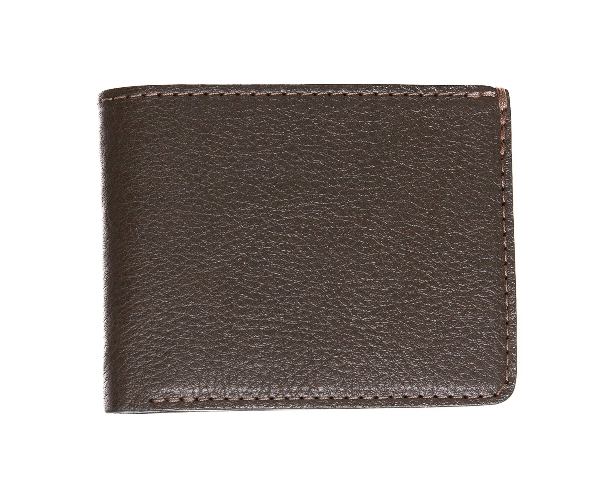 Two-Pocket Leather Bifold Wallet Olive