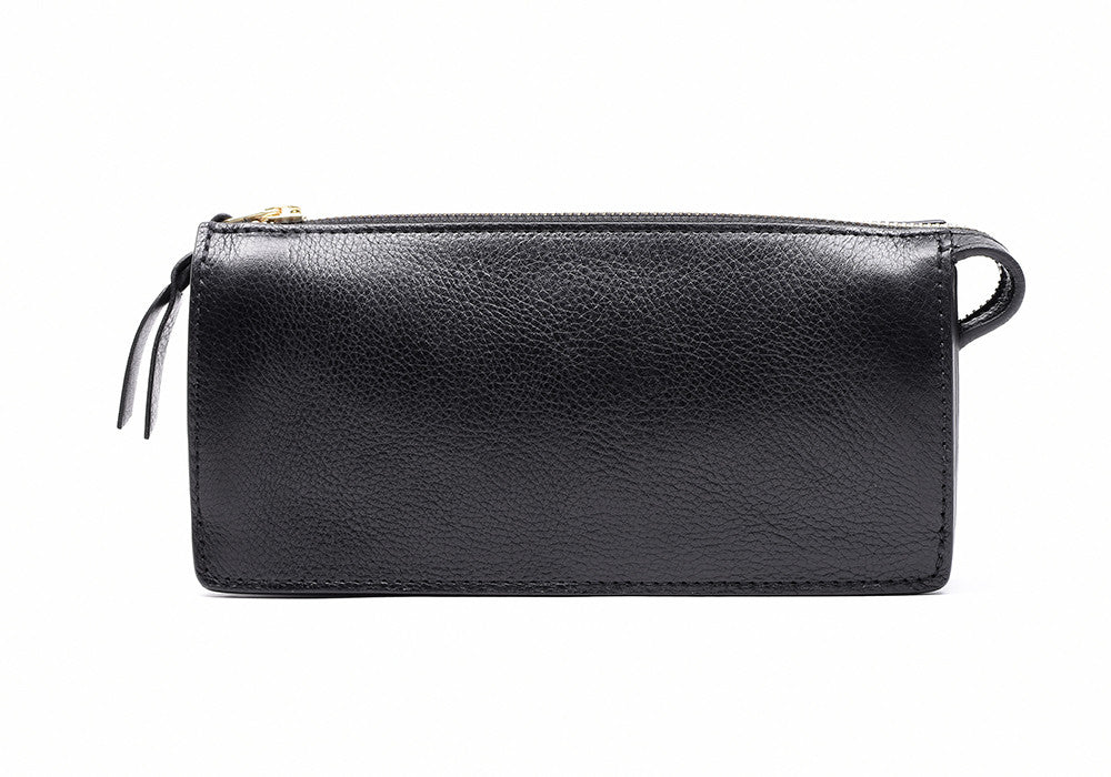 Front Leather View of Tripp Wallet Black