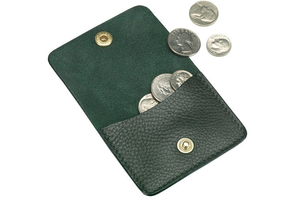 Leather shop coin wallet