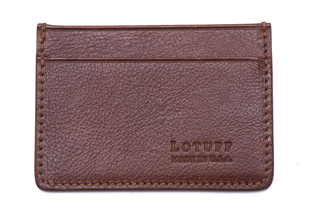 Leather Credit Card Wallet Chestnut|Front View