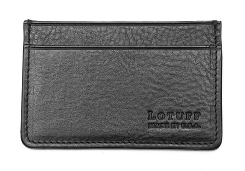 Flat Card Case with Zip, Black Croc, Card Holders