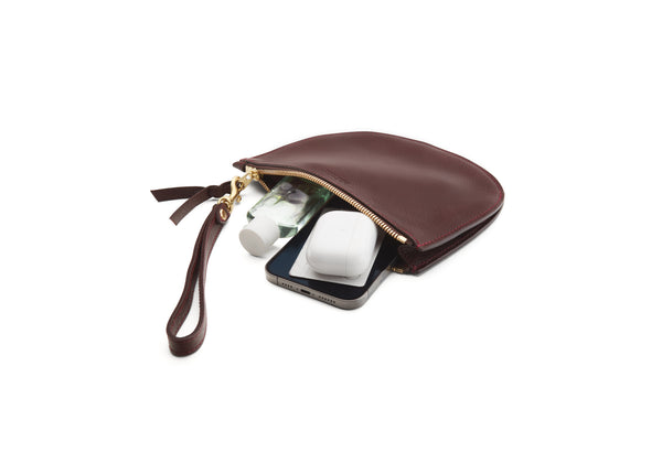 【関送込】LUPO Deia Bucket bag 取り外し可能ストラップ付き Round Pouch - Handmade Women's Leather Pouch
