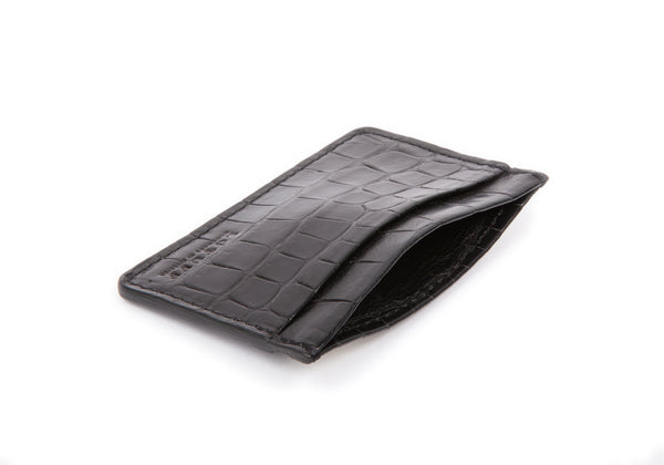 American Alligator Leather Business/Credit Card Case - Walnut