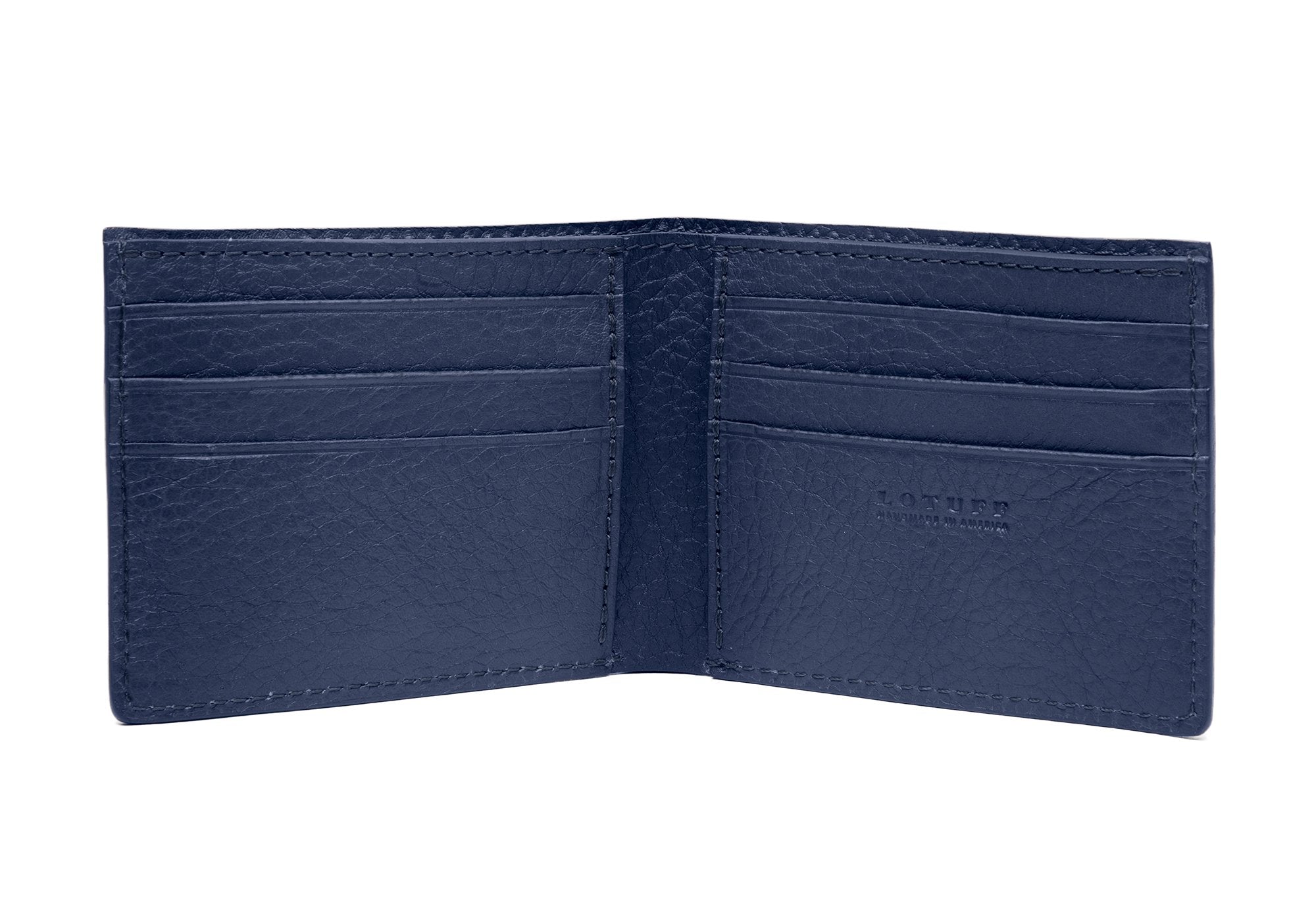 Leather Bifold Wallet Indigo