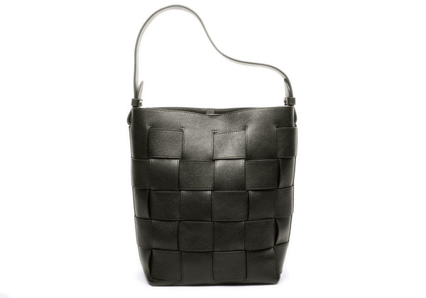 ●Fallett● Clasp shoulder bag black FA2401BG09BK FALLETT Sling Bag 兩用黑色皮革側背包– NOTAG TAIWAN