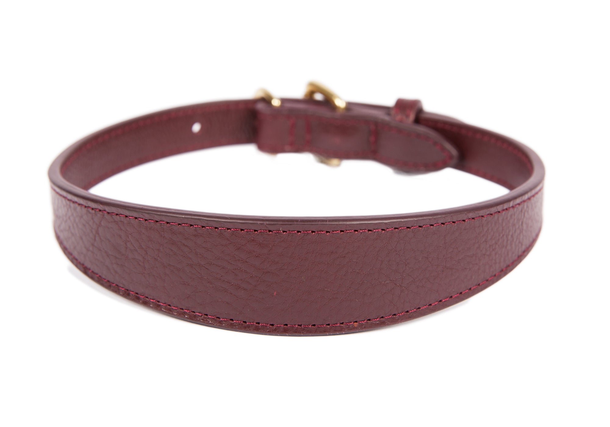 Medium Leather Dog Collar Cordovan