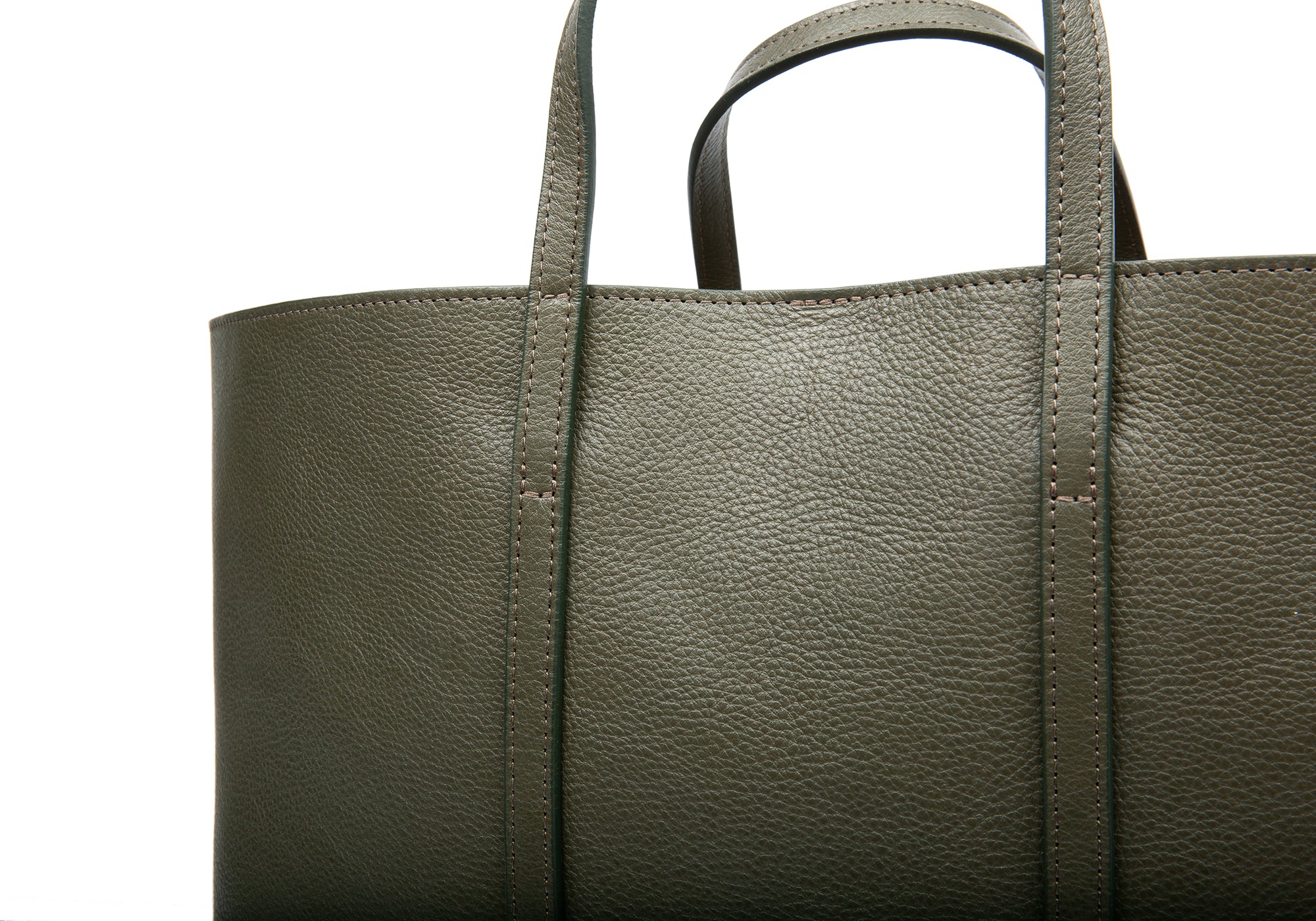 The Morris Leather Tote Olive