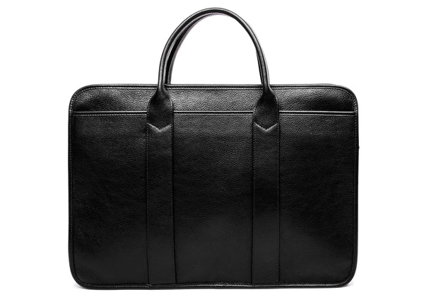 Leather Zip-Top Briefcase - Handmade Leather Briefcase