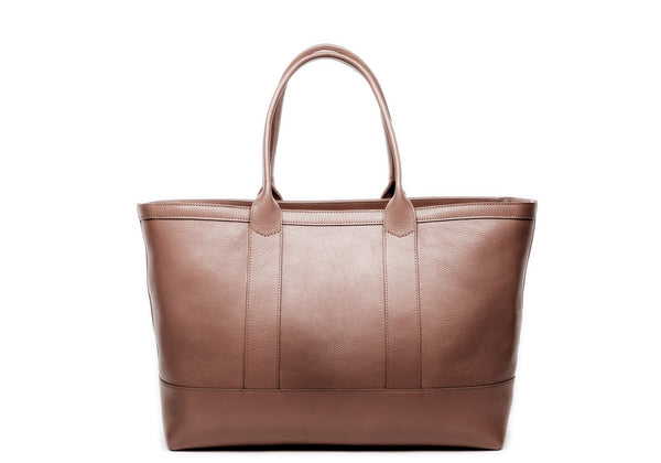 Zip-Top Medium Tote - Handmade Leather Tote Bag