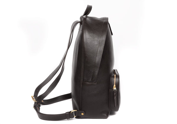 black leather backpack zip Leather Zipper Backpack