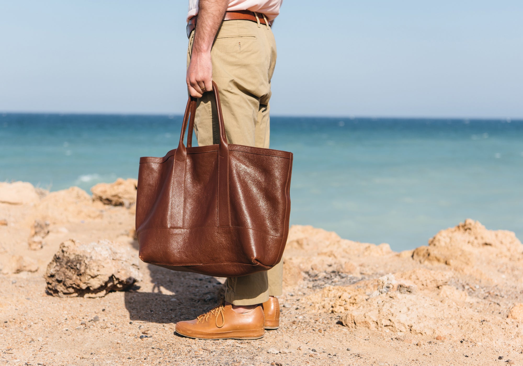 Leather Working Tote Lifestyle