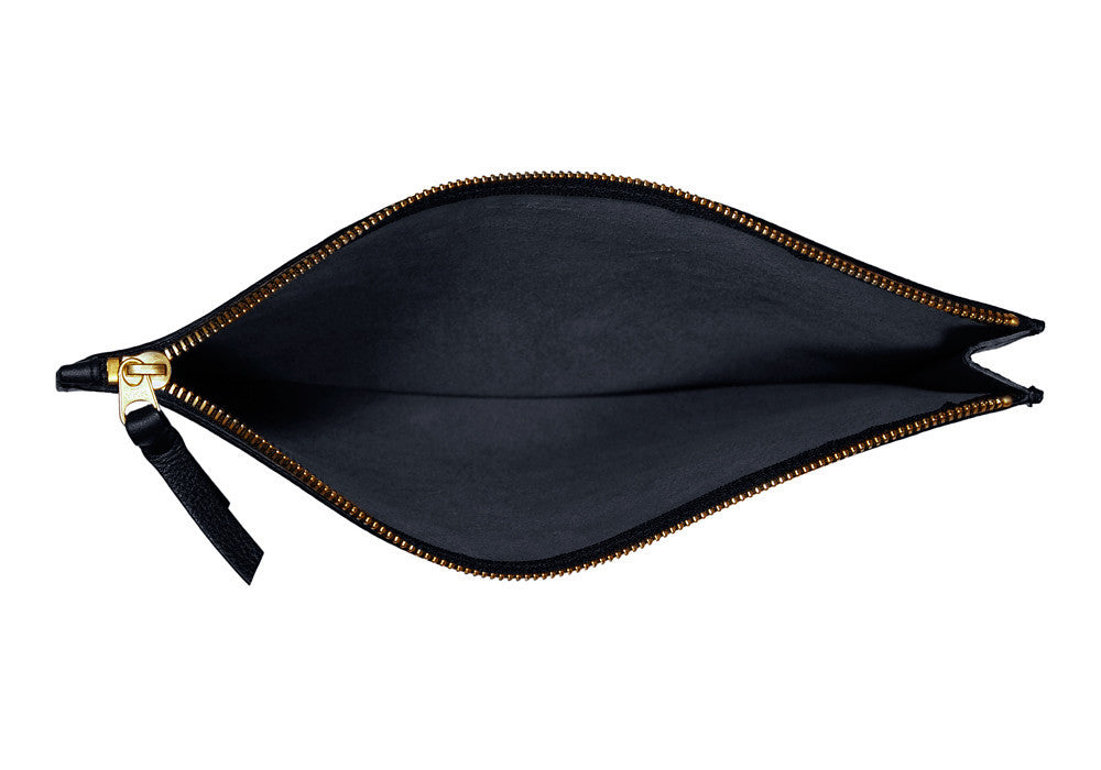 Inner Leather View of No. 13 Pouch Navy