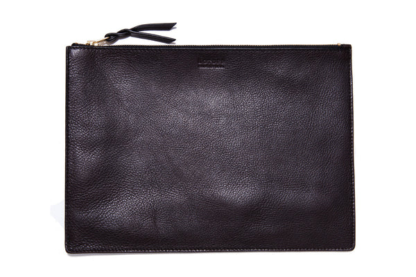 OLA☆Jute Leather iPad Pouch 11インチ Zipper-iPad-Pouch-Chocolate-