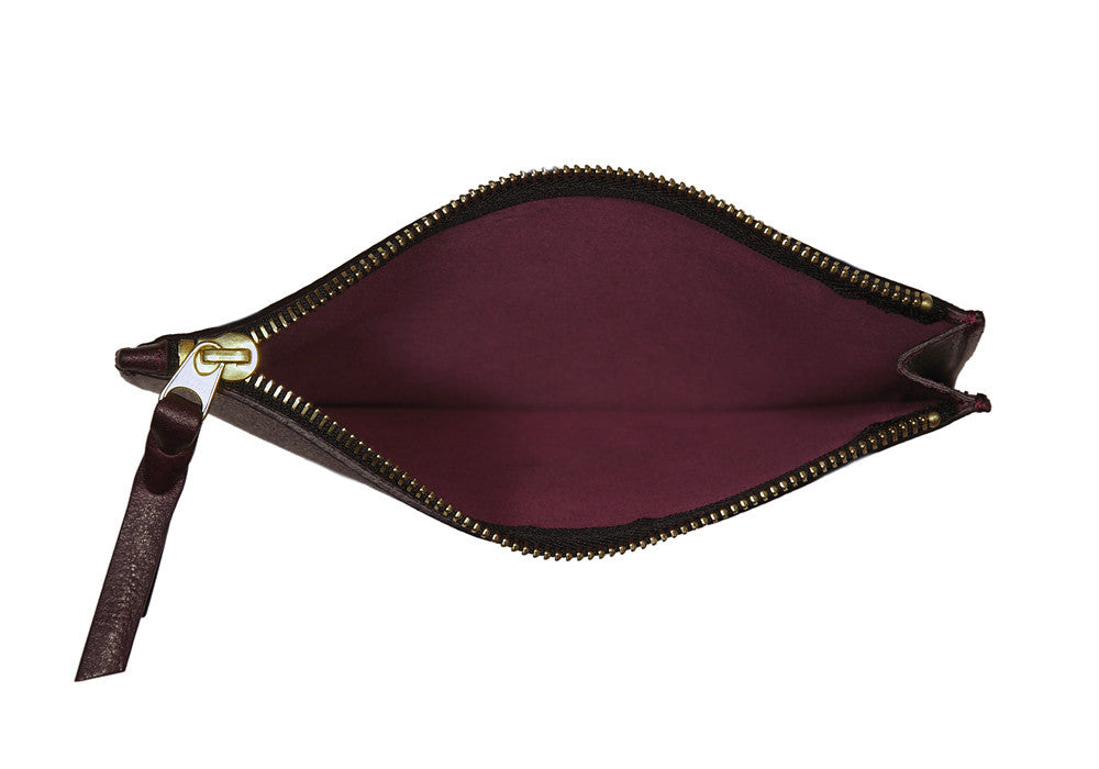 Inner Leather View of No. 8 Pouch Cordovan