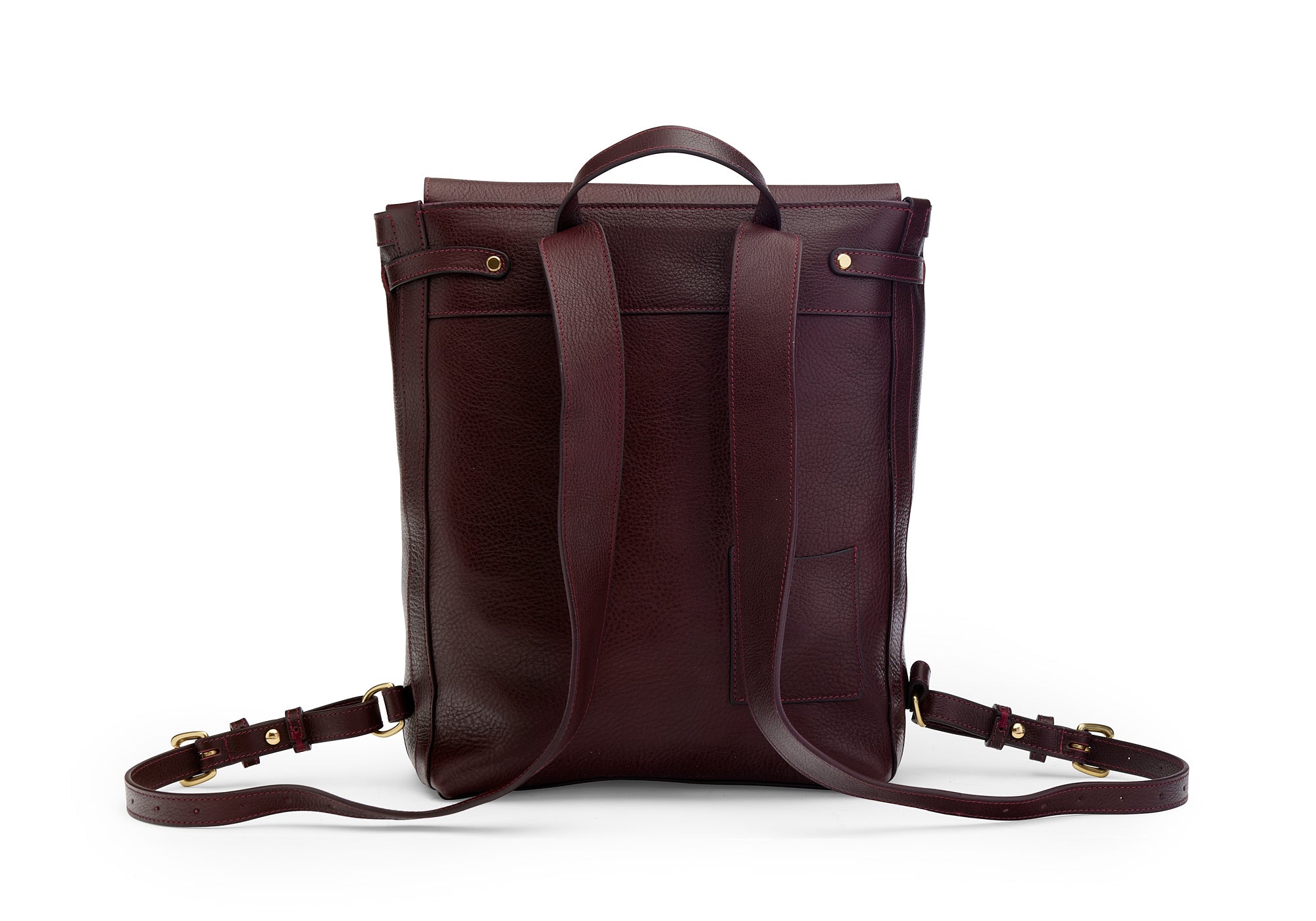 Back View of Leather No. 5 Knapsack Cordovan