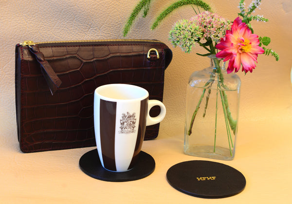 Handmade Leather Coasters Leather Coaster Set