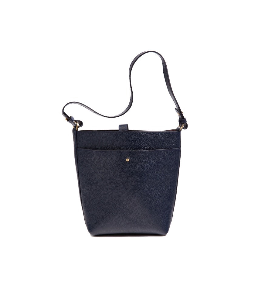 The Maude Bucket Bag Indigo/Clay