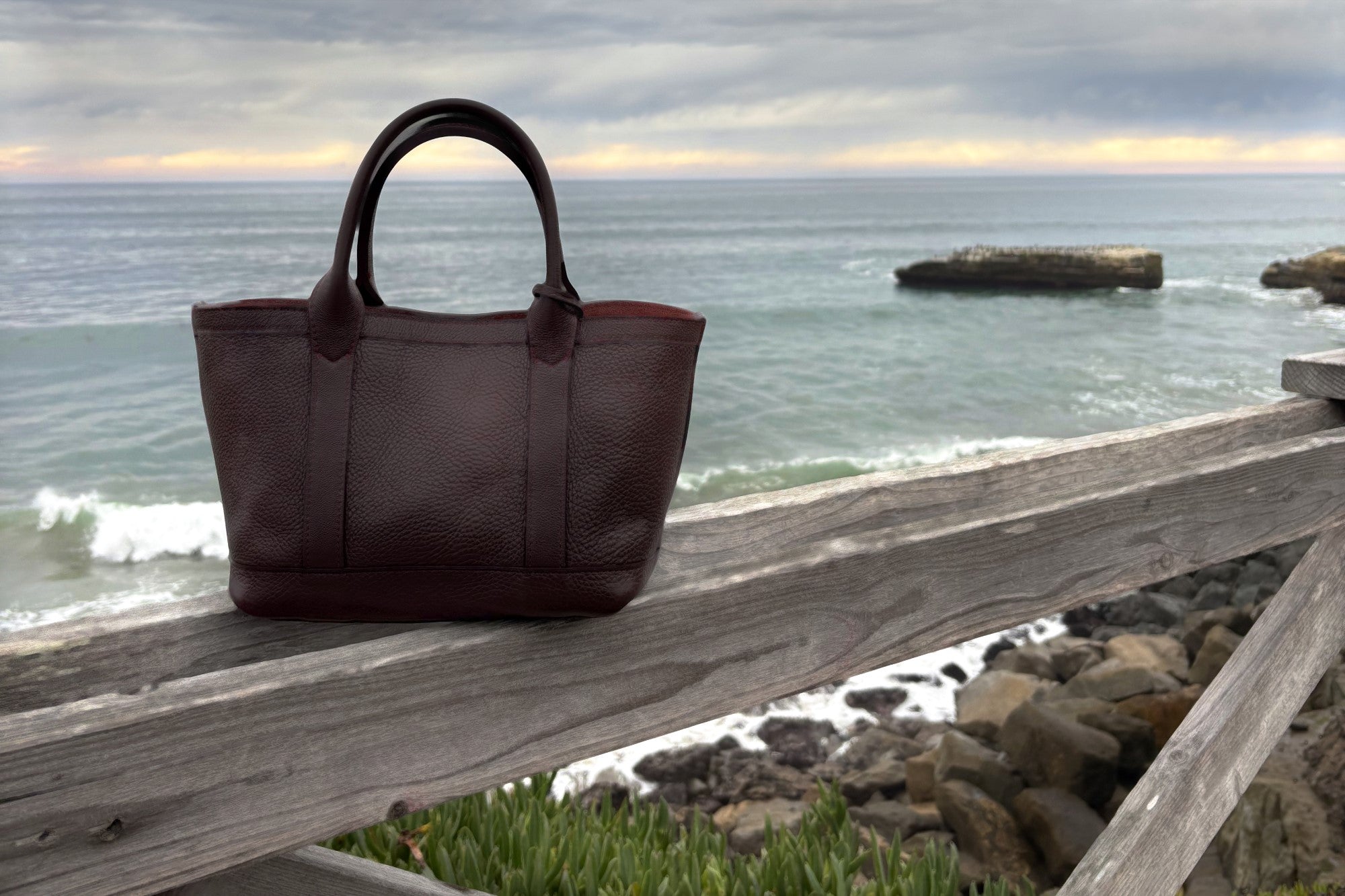 Leather Mini Tote Lifestyle