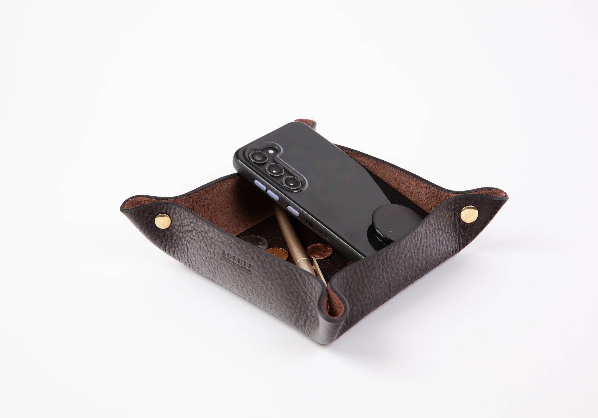 Leather Valet Tray Chocolate
