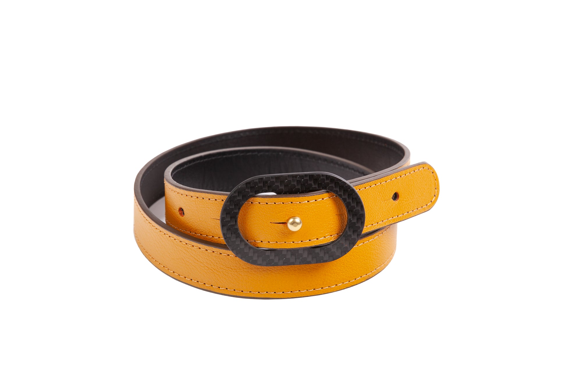 Leather Dini Belt Turmeric