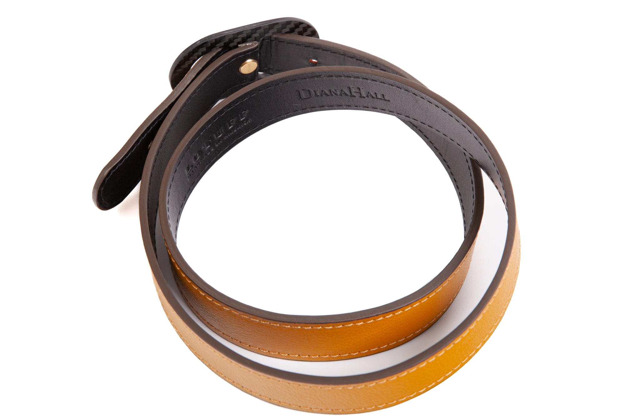 Leather Dini Belt Turmeric