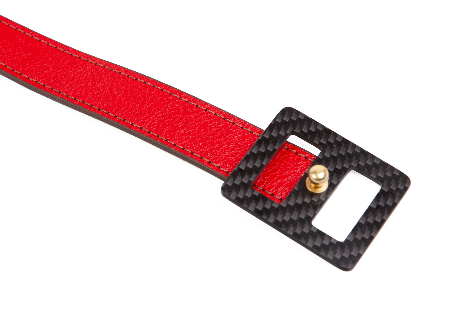 Leather Dini Belt Pop Red