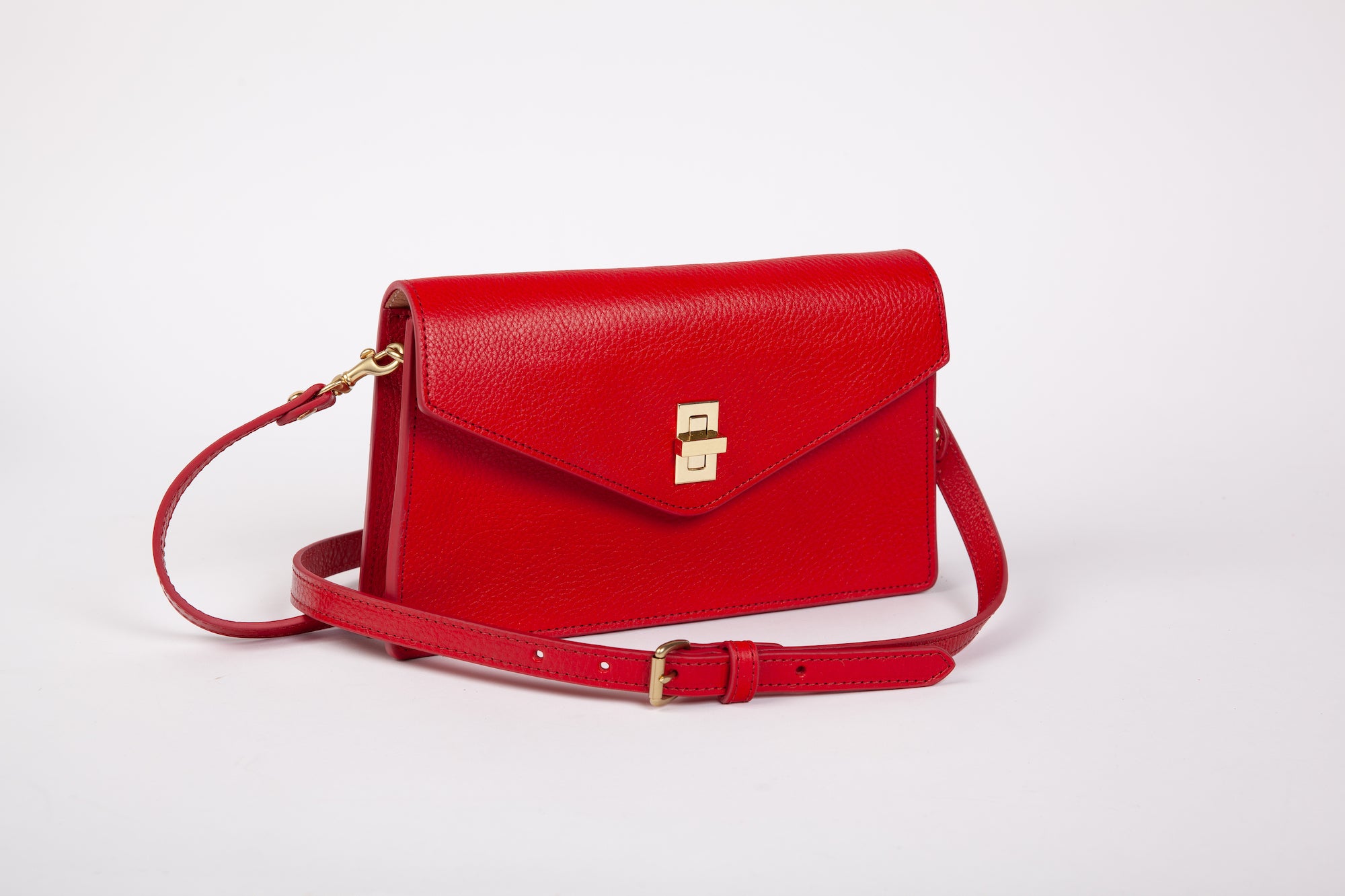The Vincent Clutch Pop Red/Natural