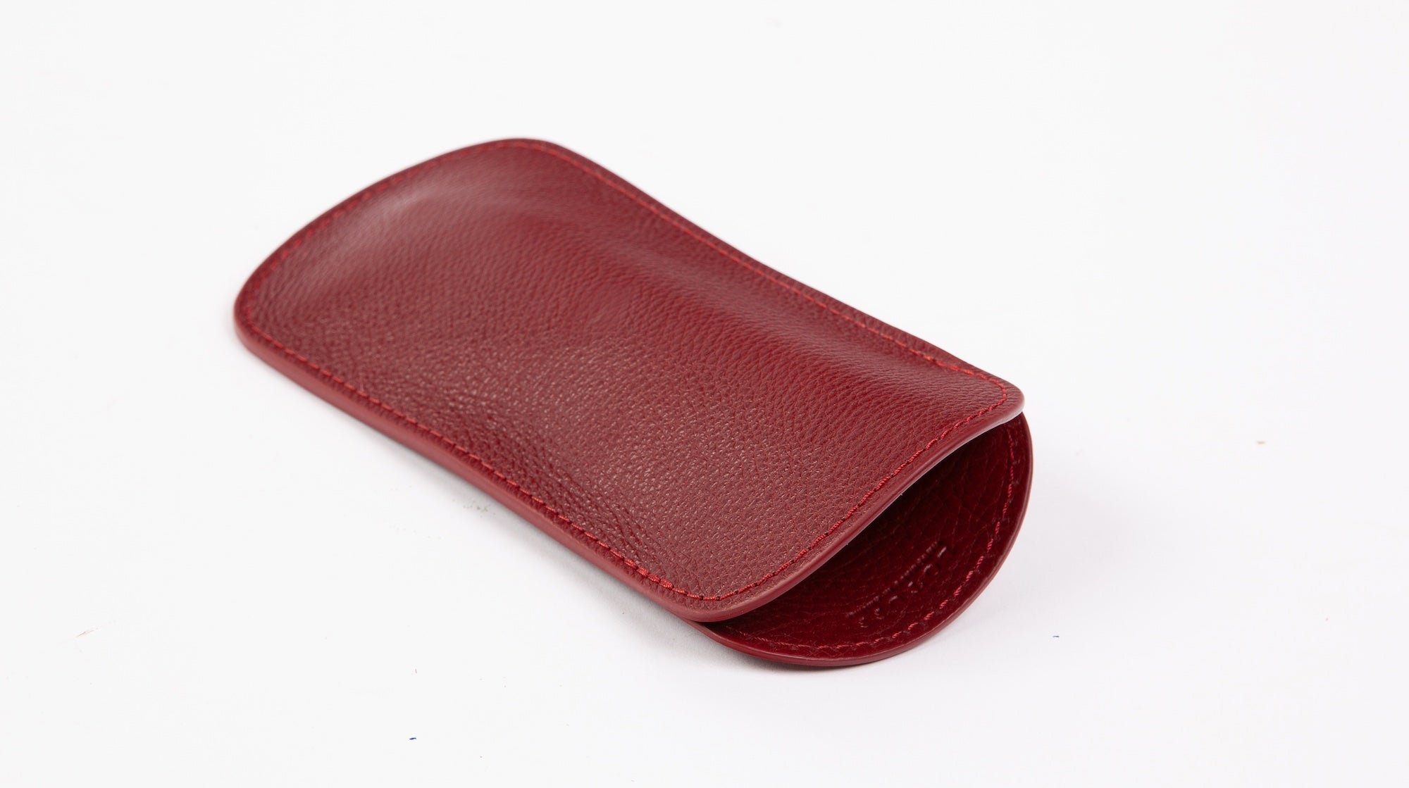 Leather Eyeglass Case Red