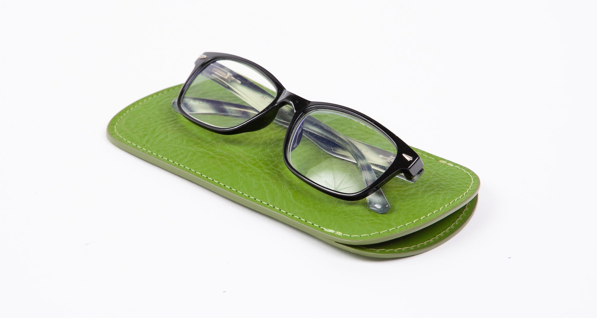 Leather Eyeglass Case Fern