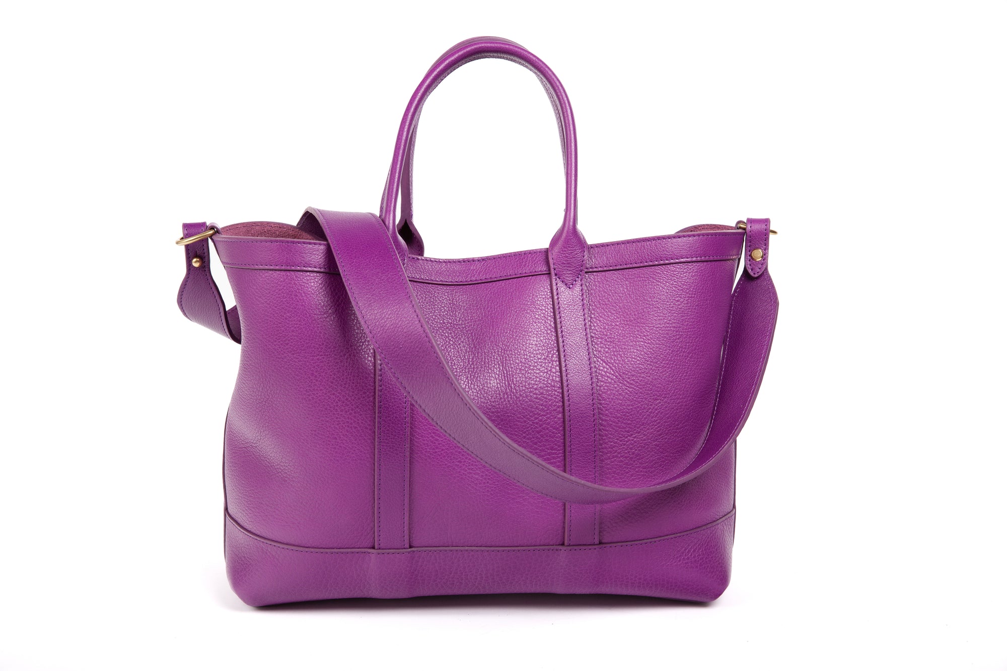 Leather Small Tote Orchid