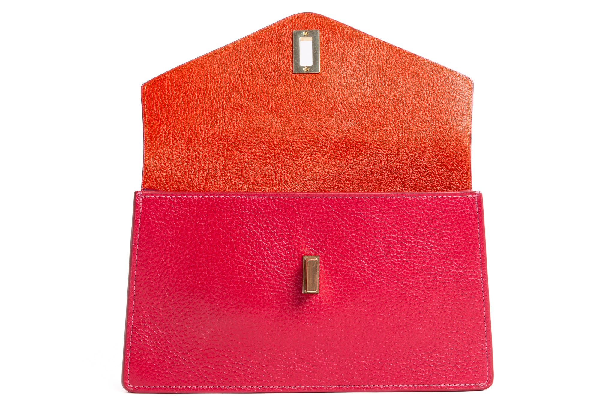 The Vincent Clutch Raspberry/Orange