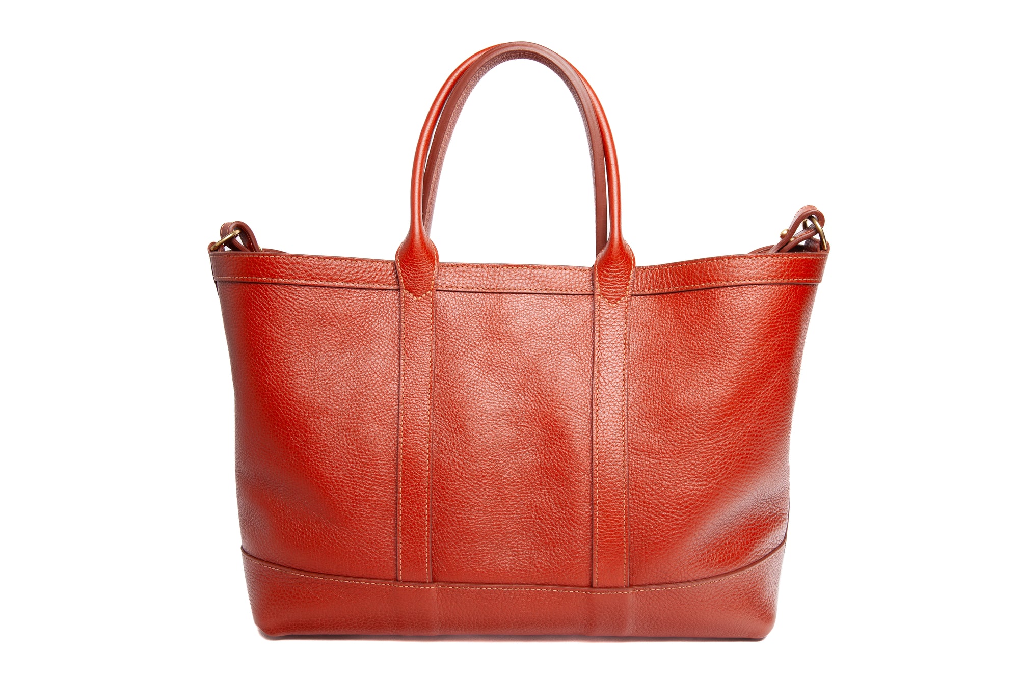 Leather Small Tote Saddle Tan