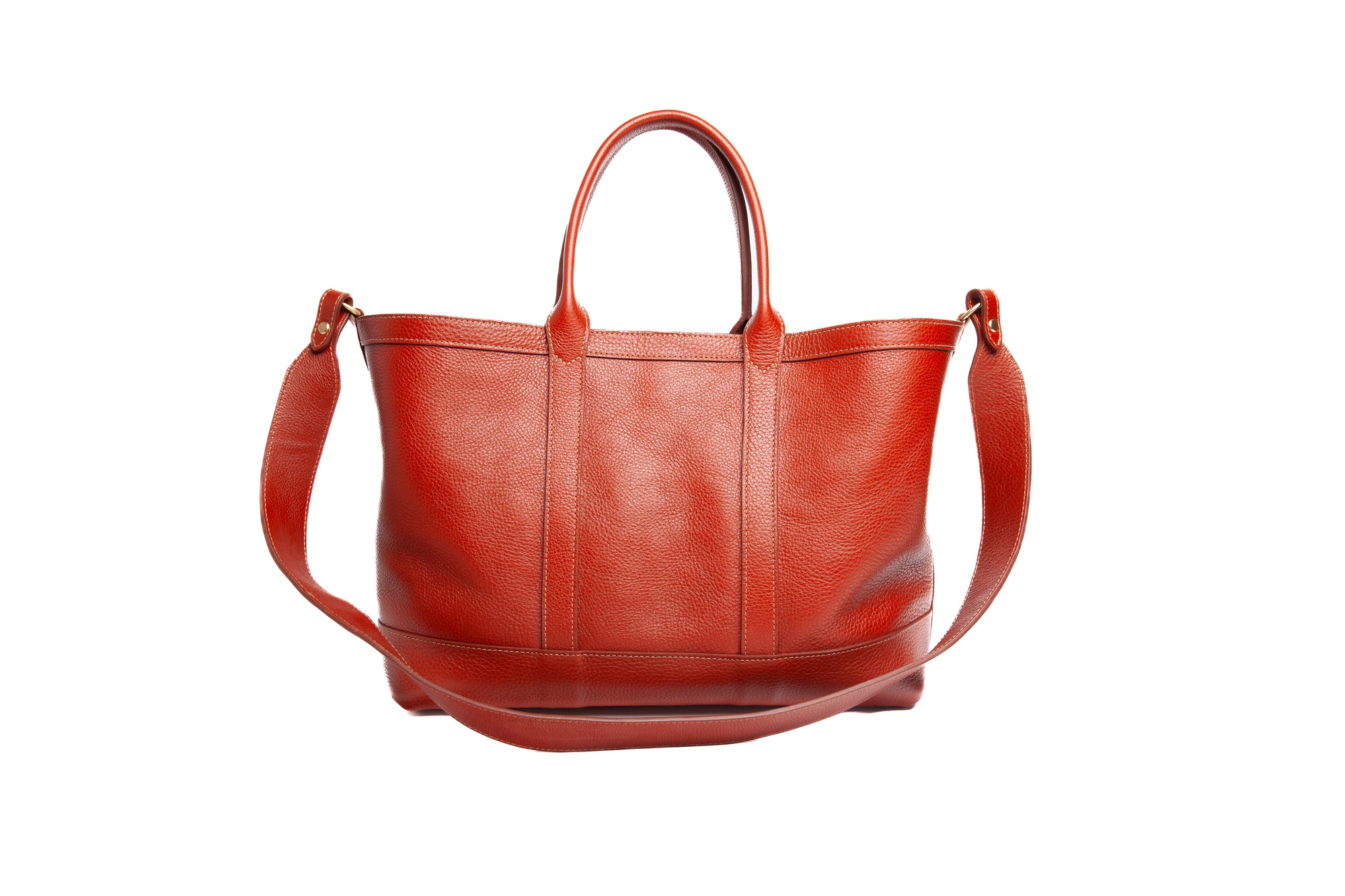 Leather Small Tote Saddle Tan