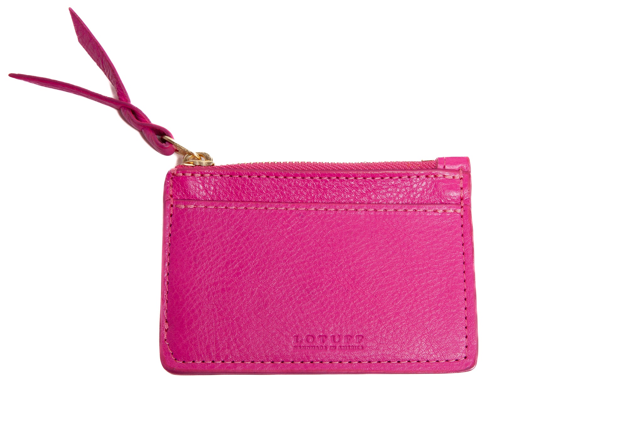 Zipper Credit Card Wallet Magenta