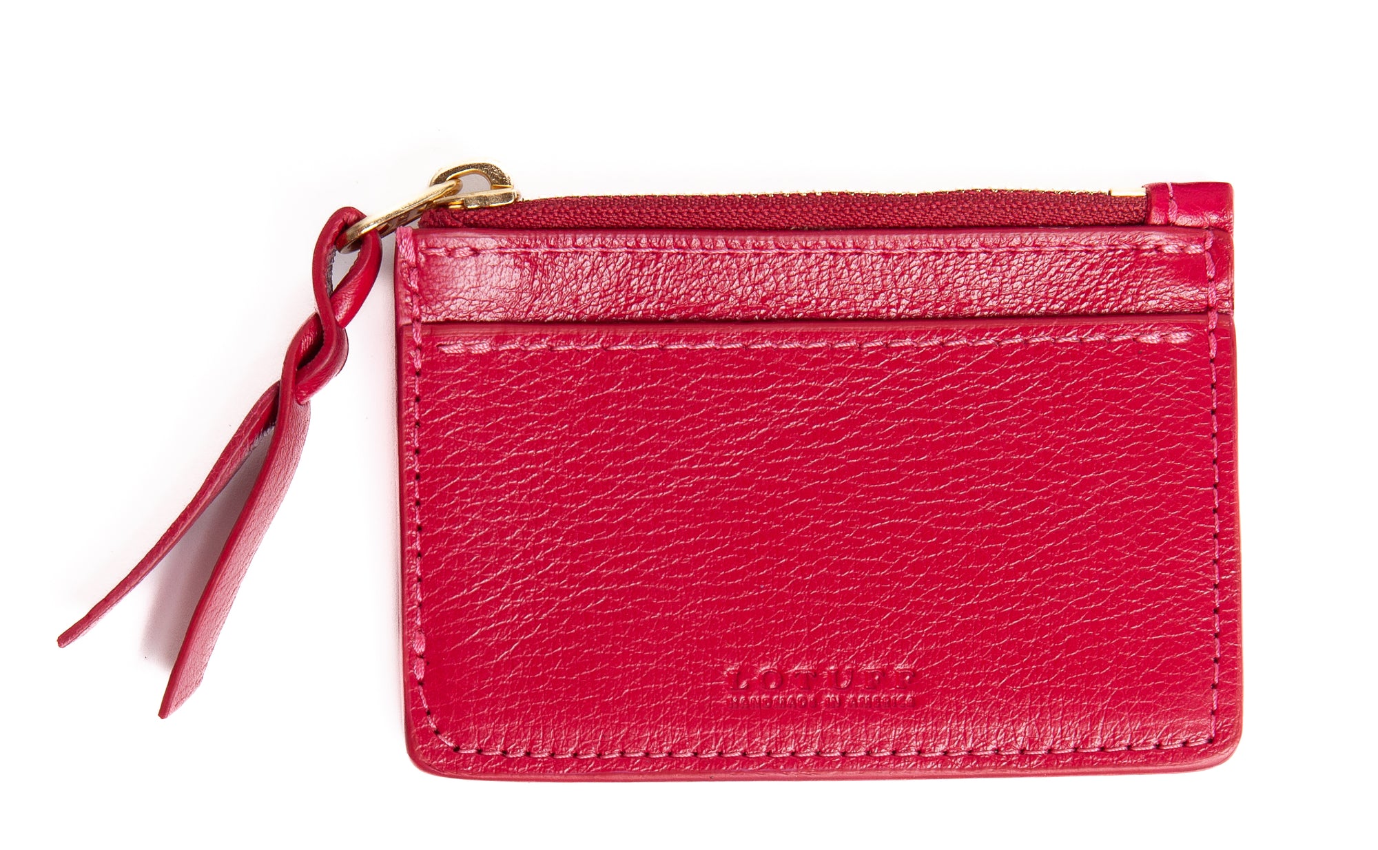 Zipper Credit Card Wallet Raspberry