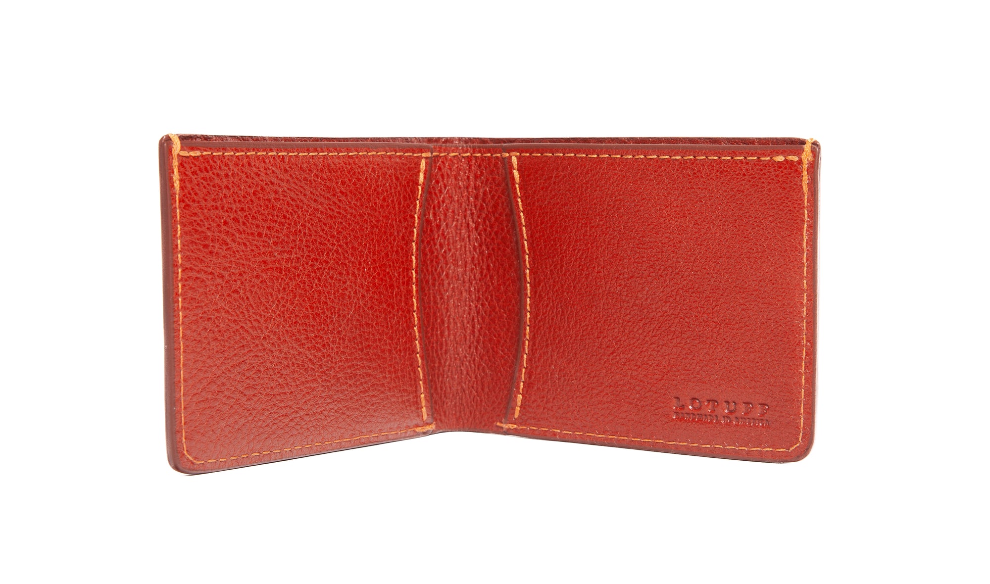 Two-Pocket Leather Bifold Wallet - Handmade Men's Wallet