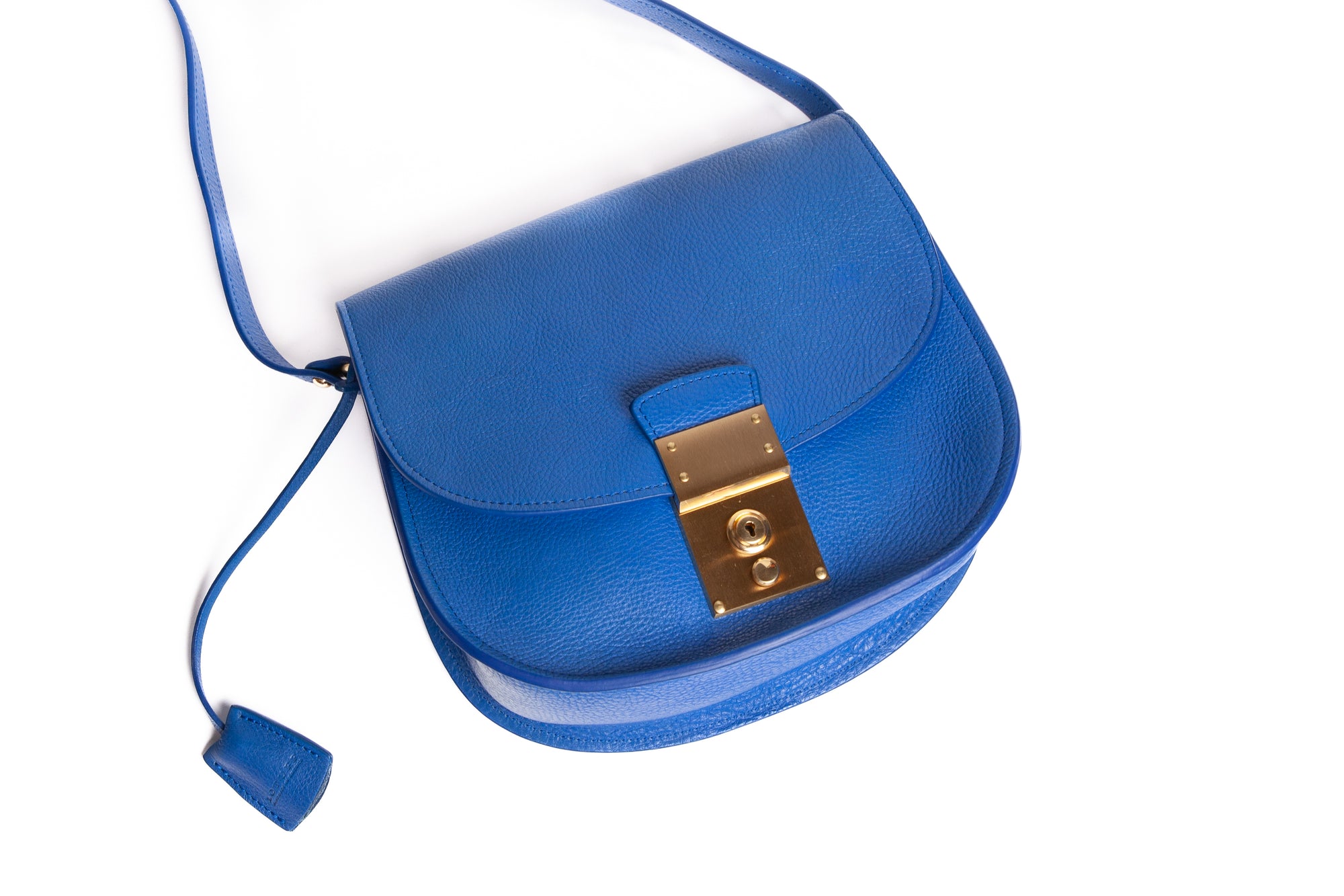 Arc Shoulder Bag Electric Blue-Natural