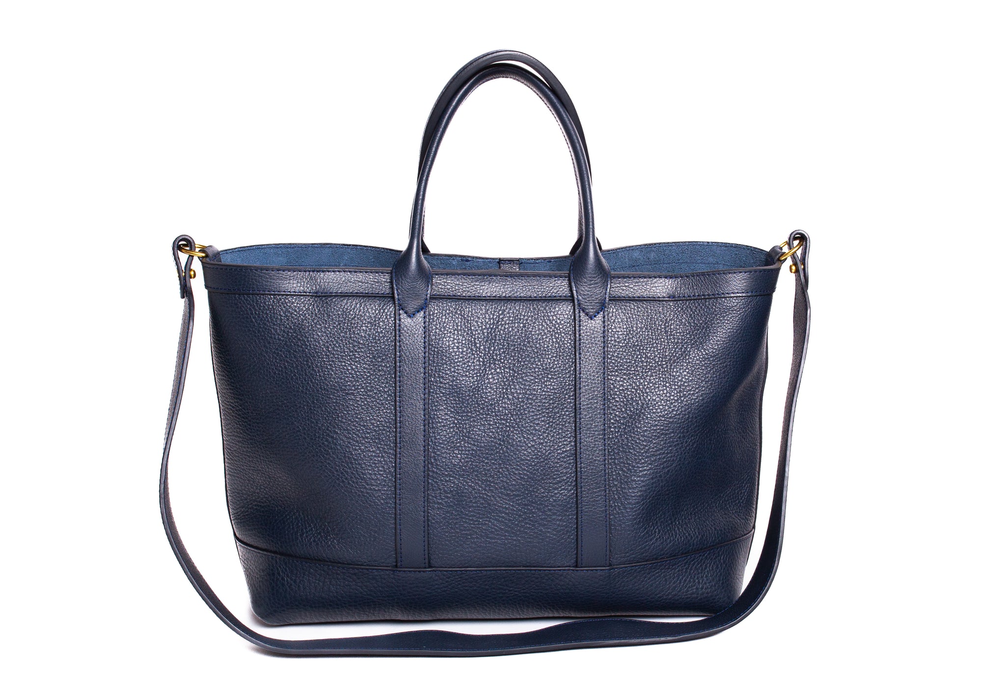 Leather Small Tote Indigo