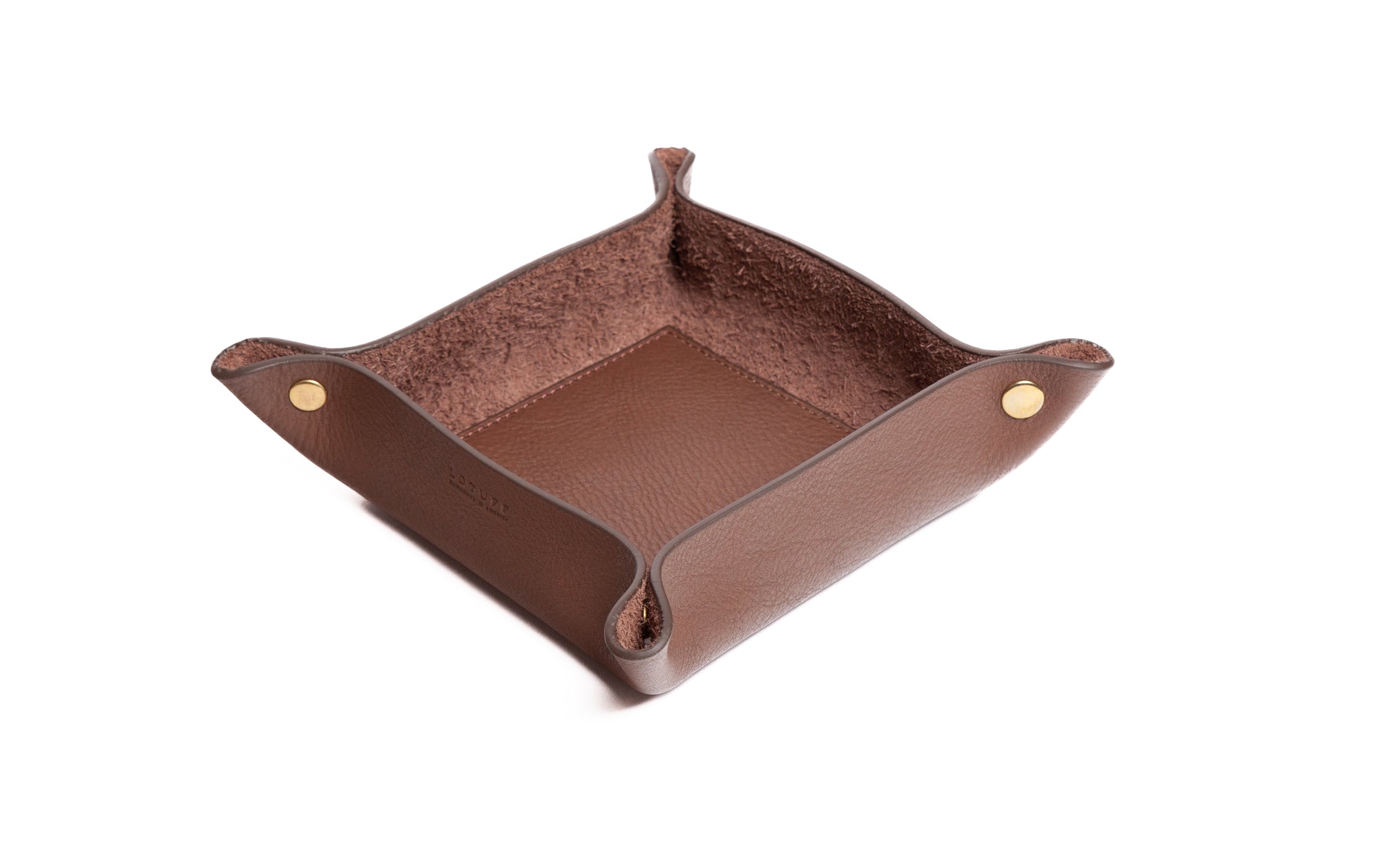 Leather Valet Tray Clay