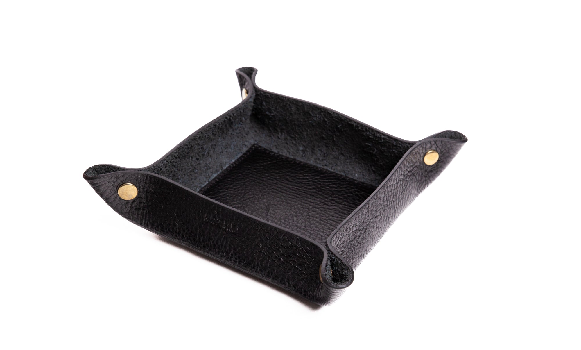 Leather Valet Tray Black