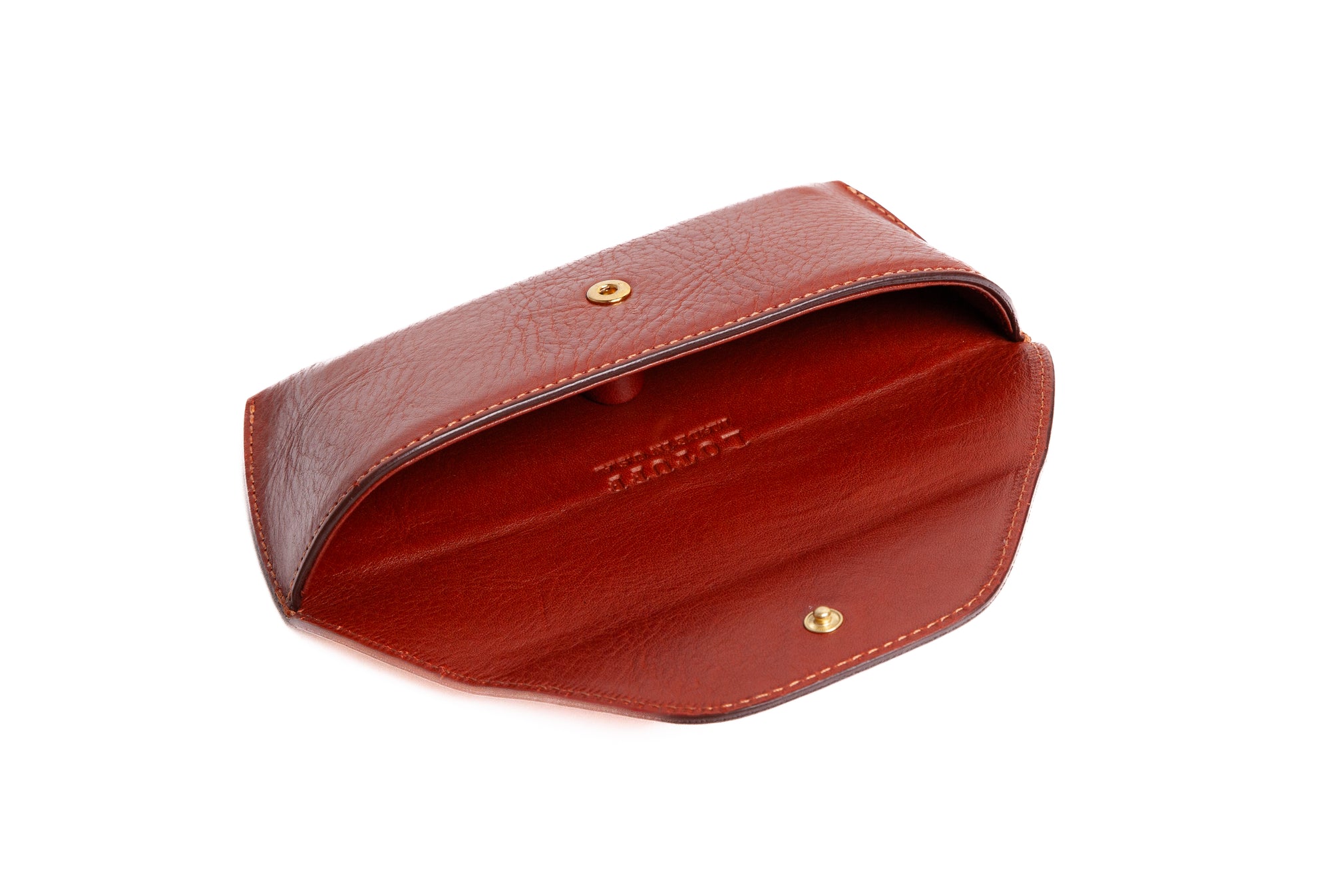 Leather Sunglass Case Saddle Tan