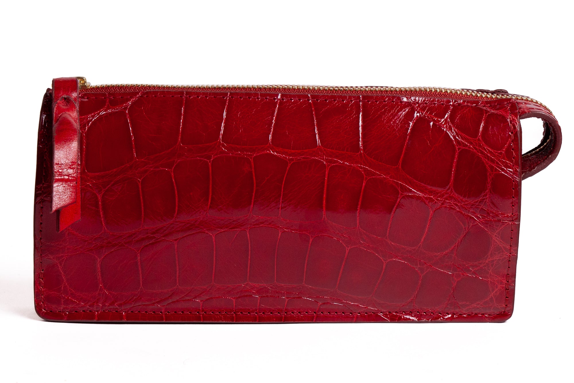 The Red American Alligator Tripp Wallet Red